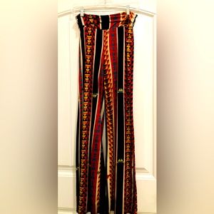 Women’s colorful silky gaucho pants